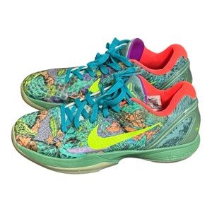 Nike Kobe 6 Prelude Men’s 11 Vibrant Green and Pink Sneakers Basketball
